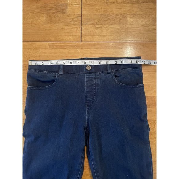 Betabrand 4 Pocket Skinny  Denim Jean Women Medium‎ Long Blue Stretch Pull On - Picture 5 of 6